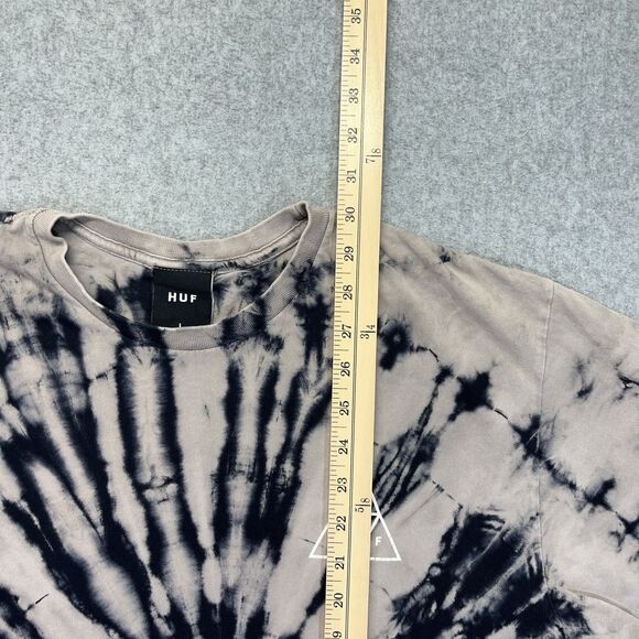 HUF Tie Dye T-Shirt Men’s Large Gray Black Streetwear Skate Graphic - Picture 7 of 10